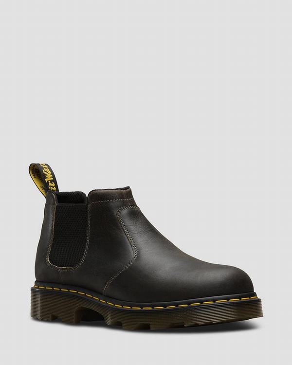 Dr Martens Pánské Pracovní Boty Penly Černé Zelene, CZ-785204